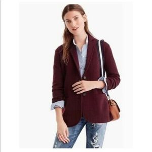 J Crew Blazer Sweater in Maroon